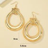 Women's Statement Lion Drop Earrings With Geometric Animal Design Long Metal Dangle Earrings For Wholesale