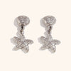 Women's Statement Star Pendant Earrings In Stainless Steel With Gold Electroplated Finish And Distinctive Geometric Design