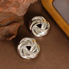 Women's Statement Ushaped Geometric Metal Stud Earrings With Copper Posts And Ecofriendly Plating