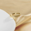 Women's Sterling Silver Adjustable Open Ring With Letter Text Geometric Design And Electroplated Finish