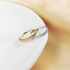 Women's Sterling Silver Adjustable Open Ring With Letter Text Geometric Design And Electroplated Finish