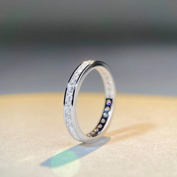 Women's 925 Sterling Silver Allmatch Geometric Stacked Tail Ring With Electroplating