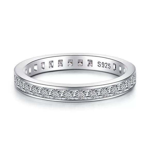 Women's 925 Sterling Silver Allmatch Geometric Stacked Tail Ring With Electroplating