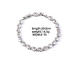 Women's Sterling Silver And Copper Heartshaped Zircon Inlaid Bracelet With Constellation And Leaves Pattern Fresh And Natural Style