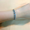 Women's Sterling Silver And Copper Heartshaped Zircon Inlaid Bracelet With Constellation And Leaves Pattern Fresh And Natural Style