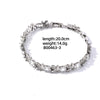 Women's Sterling Silver And Copper Heartshaped Zircon Inlaid Bracelet With Constellation And Leaves Pattern Fresh And Natural Style