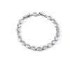 Women's Sterling Silver And Copper Heartshaped Zircon Inlaid Bracelet With Constellation And Leaves Pattern Fresh And Natural Style