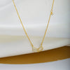 Women's Sterling Silver Angel Wings Necklace With Geometric Pendant And Cross Chain Electroplated Collarbone Design