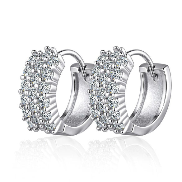 Women's 925 Sterling Silver Asymmetric Geometric Hiphop Light Luxury Earrings With Diamond Treatment And Letters Numbers Text Pattern