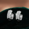 Women's 925 Sterling Silver Asymmetric Geometric Hiphop Light Luxury Earrings With Diamond Treatment And Letters Numbers Text Pattern