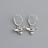 Women's 925 Sterling Silver Bee Shaped Earrings With Zirconia Inlay Animal Style Ear Buckle Jewelry Accessories
