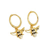 Women's 925 Sterling Silver Bee Shaped Earrings With Zirconia Inlay Animal Style Ear Buckle Jewelry Accessories