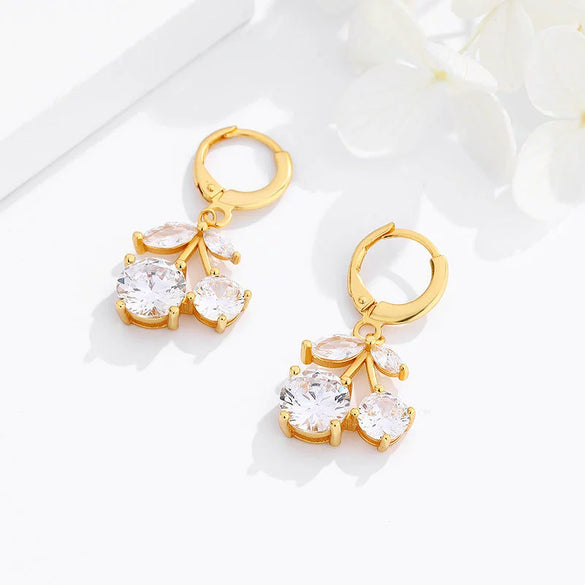 Women's 925 Sterling Silver Bow Earrings With Aaaa Zircon Inlay And Electroplated Finish Fashion Jewelry