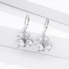 Women's 925 Sterling Silver Bow Earrings With Aaaa Zircon Inlay And Electroplated Finish Fashion Jewelry