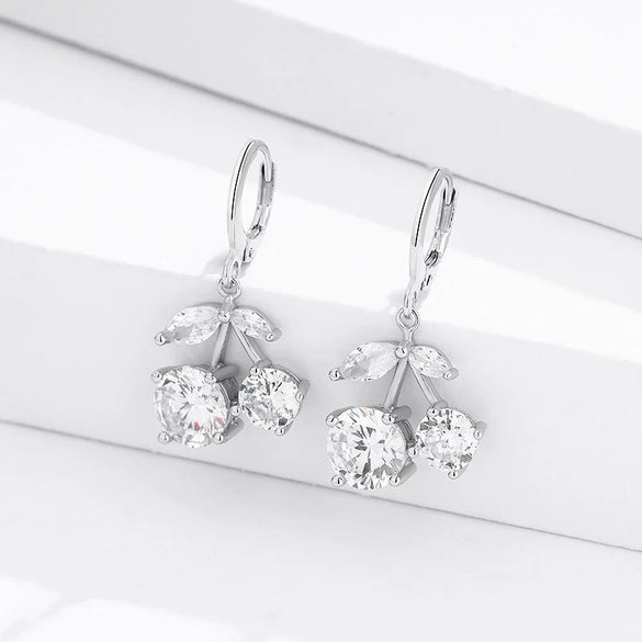 Women's 925 Sterling Silver Bow Earrings With Aaaa Zircon Inlay And Electroplated Finish Fashion Jewelry