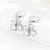 Women's 925 Sterling Silver Bow Earrings With Aaaa Zircon Inlay And Electroplated Finish Fashion Jewelry