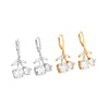 Women's 925 Sterling Silver Bow Earrings With Aaaa Zircon Inlay And Electroplated Finish Fashion Jewelry