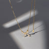 Women's Sterling Silver Bow Pendant Necklace With Electroplated Finish And Cross Chain Elegant Fashion Jewelry