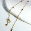 Women's 925 Sterling Silver Bracelet With Geometric Pattern 18K Gold Plated And Ruby