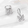 Women's 925 Sterling Silver Butterfly Bow Earrings Elegant Small Fresh Animal Inspired Fashion Jewelry Accessories
