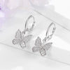 Women's 925 Sterling Silver Butterfly Bow Earrings Elegant Small Fresh Animal Inspired Fashion Jewelry Accessories
