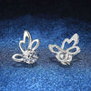 Women's 925 Sterling Silver Butterfly Earrings With Electroplated Finish Classic Pastoral Animal Inspired Jewelry