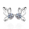 Women's 925 Sterling Silver Butterfly Earrings With Electroplated Finish Classic Pastoral Animal Inspired Jewelry
