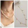 Women's Sterling Silver Chain Multipendant Clavicle Chain With Geometric Pattern Set With Precious Stones Retro Style