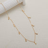 Women's Sterling Silver Chain Multipendant Clavicle Chain With Geometric Pattern Set With Precious Stones Retro Style