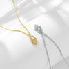 Women's 925 Sterling Silver Cross Chain Necklace With Diamond And Opal