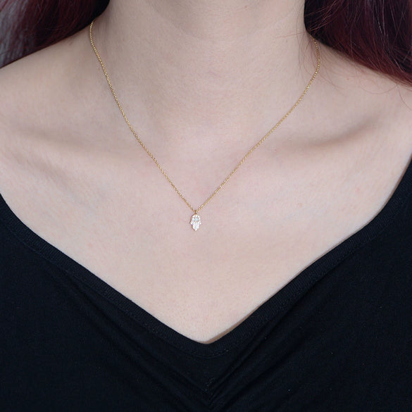 Women's 925 Sterling Silver Cross Chain Necklace With Diamond And Opal