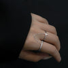 Women's Sterling Silver Cross Chain Open Ring With Electroplated Finish And Adjustable Statement Design