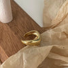 Women's 925 Sterling Silver Curved Geometric Ring