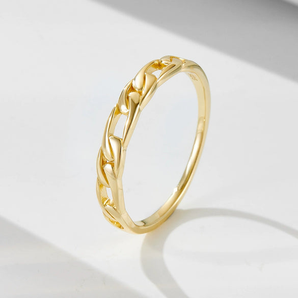 Women's Sterling Silver Cut Out Ring Bracelet With Electroplating