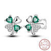 Women's 925 Sterling Silver Dream Catcher Four Leaf Clover Animal Zodiac Electroplated Earrings