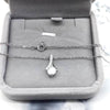 Women's Sterling Silver Drop Shape Pendant Necklace With Zircon And White Gold Plated Finish
