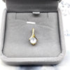 Women's Sterling Silver Drop Shape Pendant Necklace With Zircon And White Gold Plated Finish