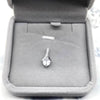 Women's Sterling Silver Drop Shape Pendant Necklace With Zircon And White Gold Plated Finish