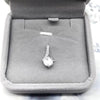 Women's Sterling Silver Drop Shape Pendant Necklace With Zircon And White Gold Plated Finish