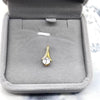 Women's Sterling Silver Drop Shape Pendant Necklace With Zircon And White Gold Plated Finish