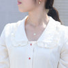 Women's Sterling Silver Eightpointed Star And Square Pendant Necklace With Diamond Design And Cross Chain Geometry Style