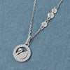 Women's 925 Sterling Silver Elegant Geometric Swan Pendant Necklace Electroplated Clavicle Chain Fashion Jewelry