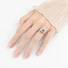 Women's Sterling Silver Evil Eye Swivel Ring Adjustable Electroplated Anxiety Relief Index Finger Ring