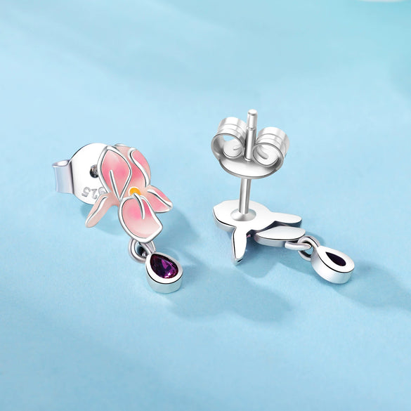 Women's 925 Sterling Silver Flower Butterfly Daisy Animal Zodiac Electroplated Earrings