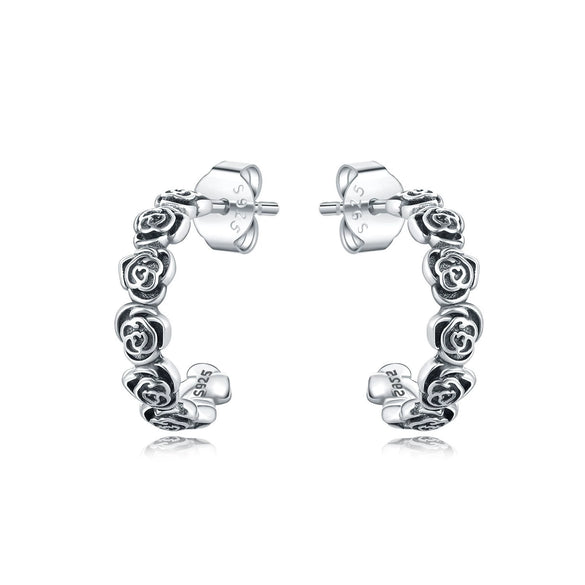 Women's 925 Sterling Silver Flower Butterfly Daisy Animal Zodiac Electroplated Earrings