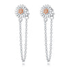 Women's 925 Sterling Silver Flower Butterfly Daisy Animal Zodiac Electroplated Earrings