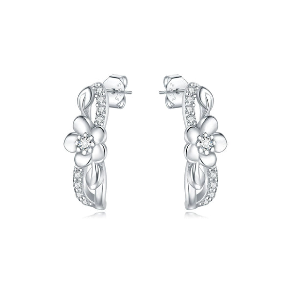 Women's 925 Sterling Silver Flower Butterfly Daisy Animal Zodiac Electroplated Earrings