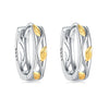 Women's 925 Sterling Silver Flower Leaves Electroplated Earrings