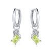 Women's 925 Sterling Silver Flower Leaves Electroplated Earrings