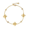 Women's 925 Sterling Silver Flowershaped Elegant Bracelet With Matte And Electroplating Craft